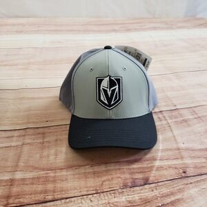 NEW Vegas Golden Knights Hat Cap Mens Snapback Gray Black Outdoor NHL Adult